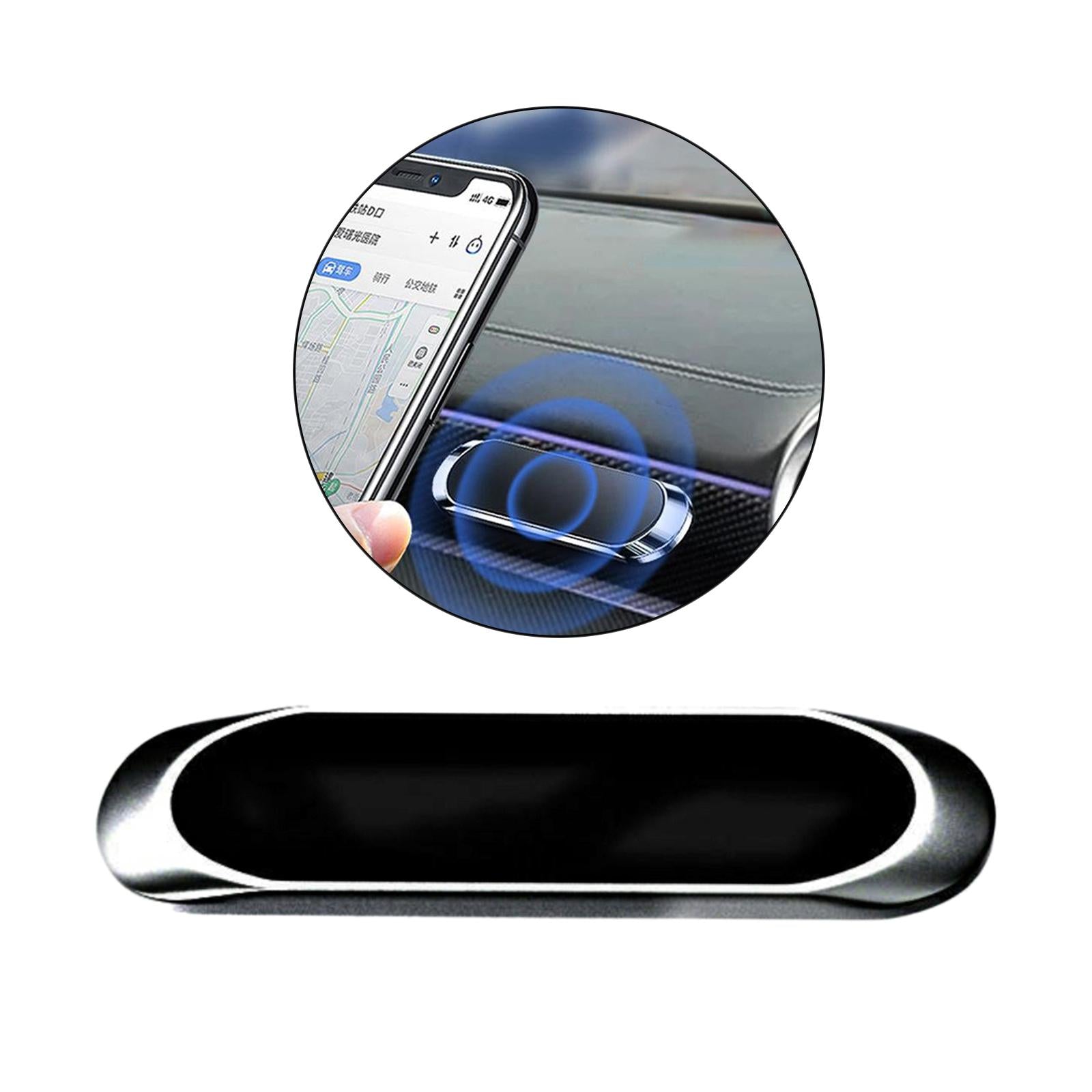 Mini Strip Magnetic Cell Phone Car Mount for Most Smartphones GPS  gray