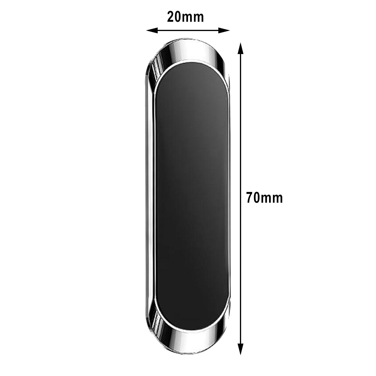 Mini Strip Magnetic Cell Phone Car Mount for Most Smartphones GPS  silver