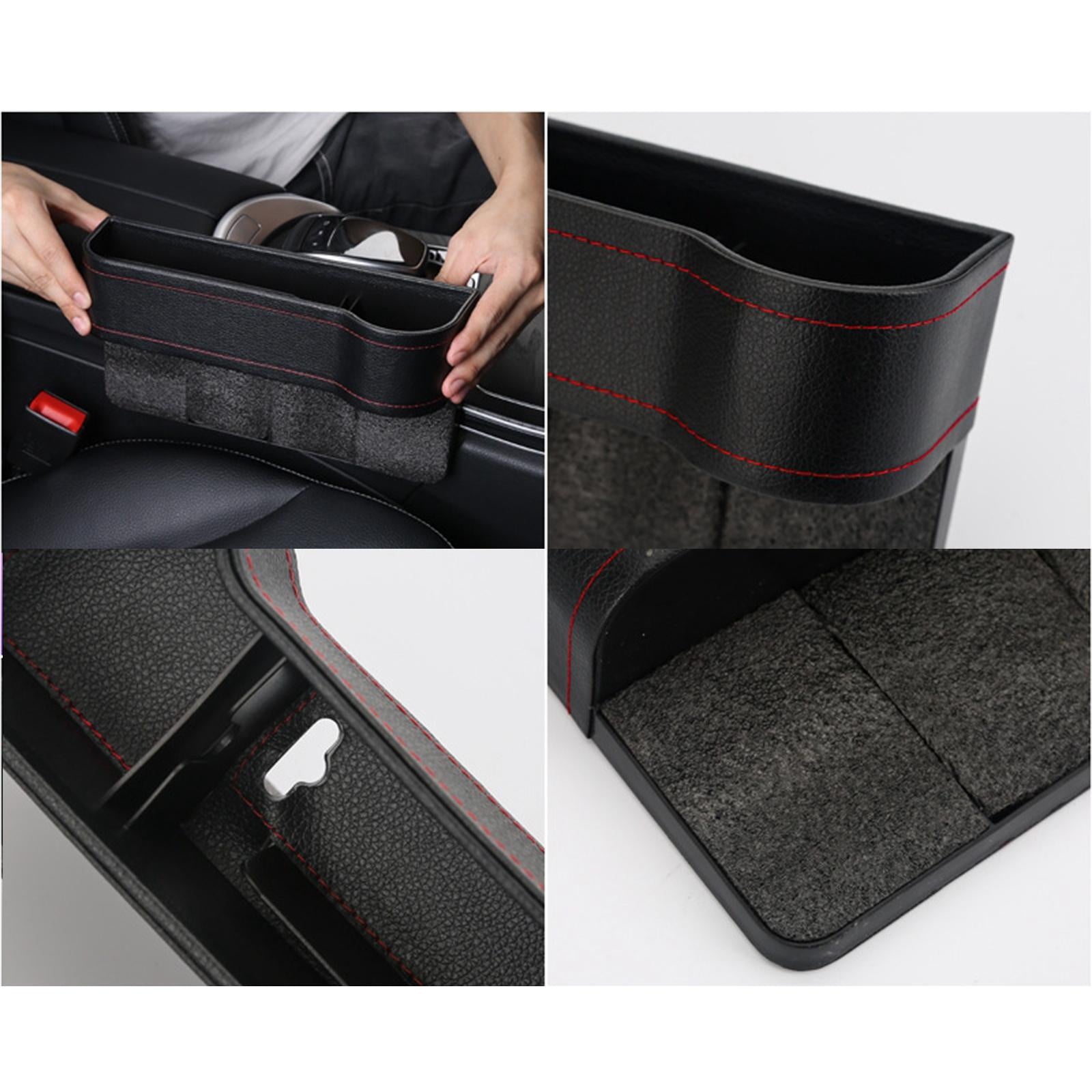 Auto Car Seat Multifunctional Organizer Storage Box for Cellphones Keys Black