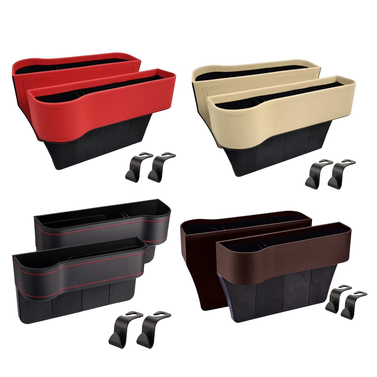 Auto Car Seat Multifunctional Organizer Storage Box for Cellphones Keys Black