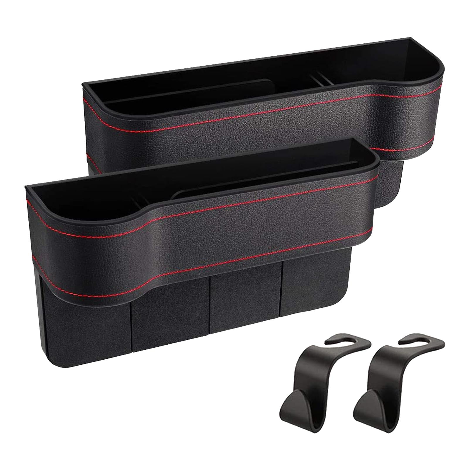 Auto Car Seat Multifunctional Organizer Storage Box for Cellphones Keys Black