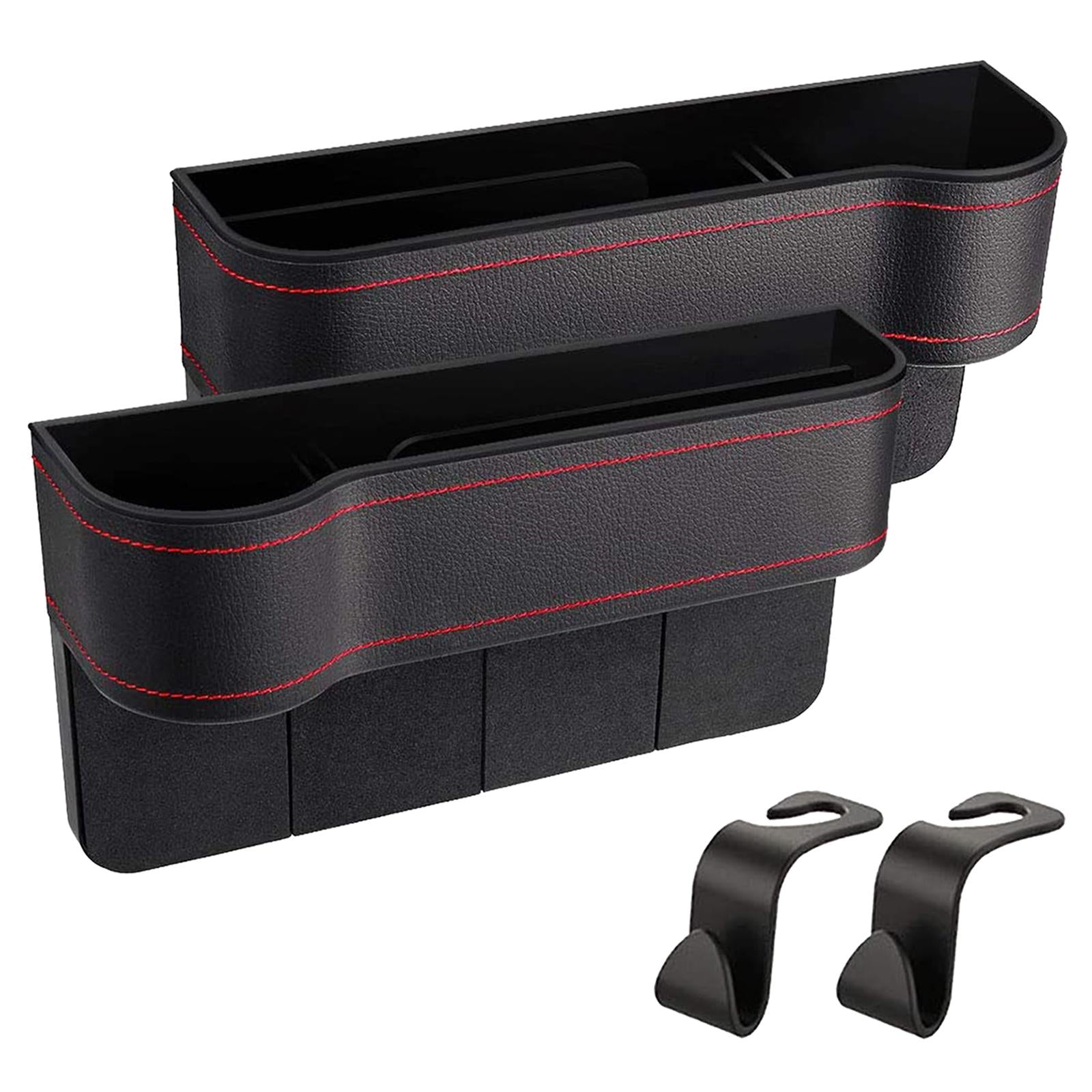 Auto Car Seat Multifunctional Organizer Storage Box for Cellphones Keys Black