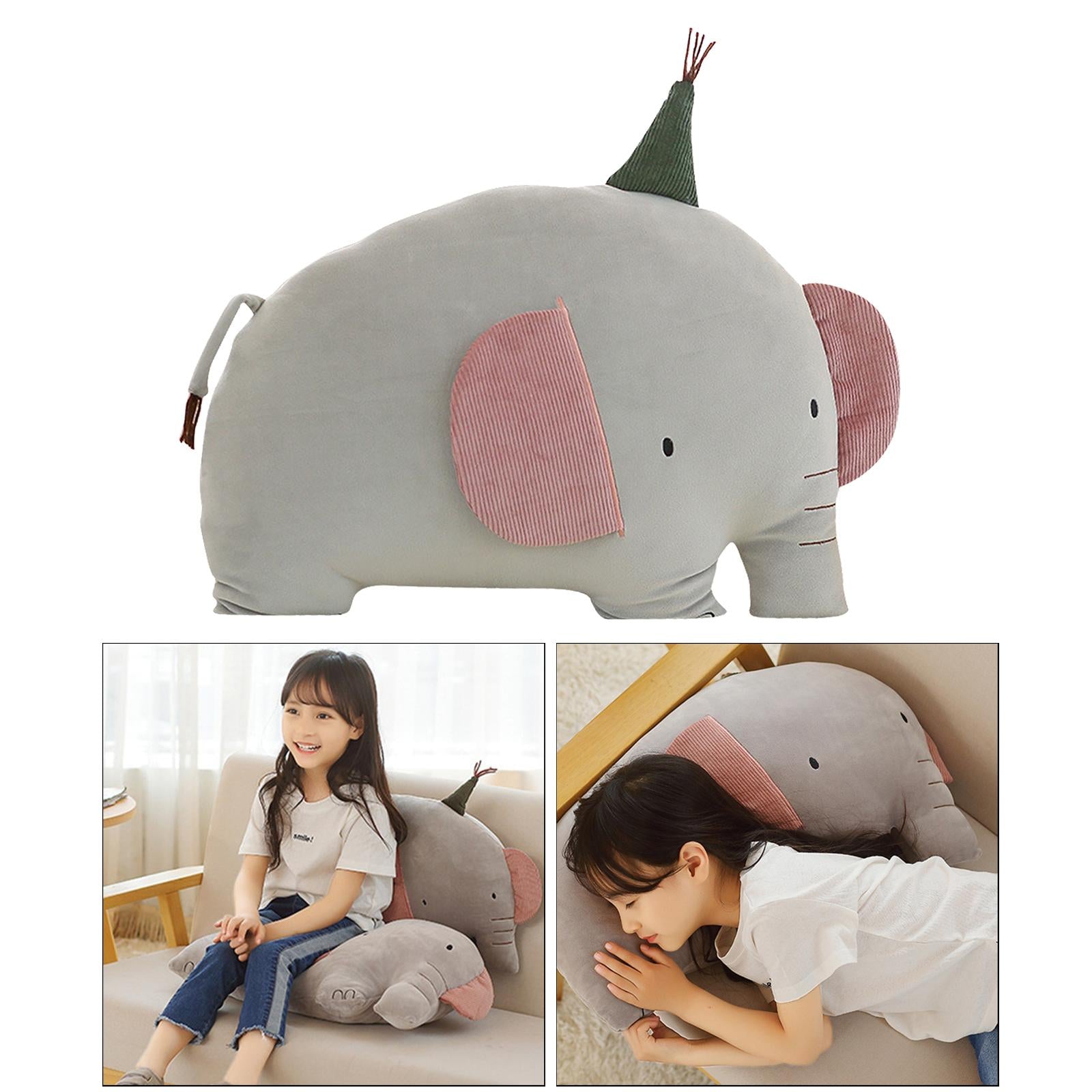Animal Plush with Soft Fabric Stuffing for Girls Child Kid Kindergarten Gift Elephant
