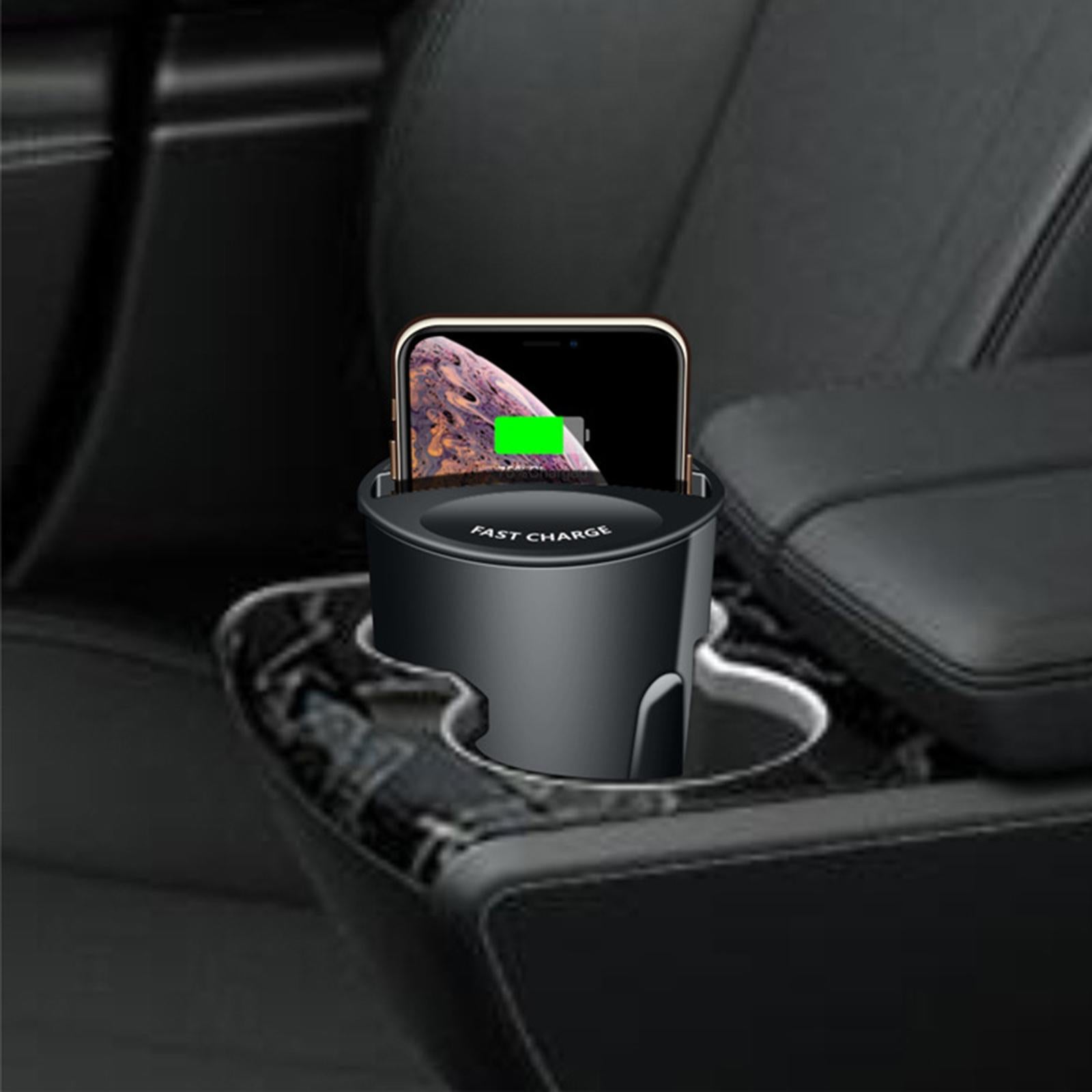 Car Wireless Charger Cup Phone Charger Fast Charging w/ Type C / USB Output