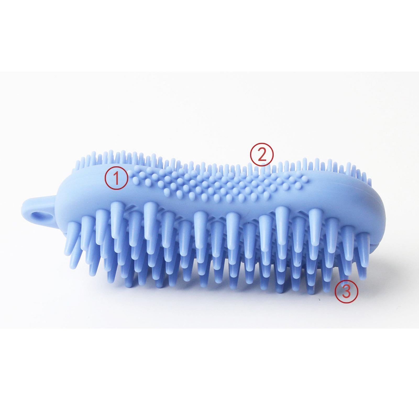 Silicone Bath Body Brush Exfoliating Scrub Brush Ultra Soft Texture Blue