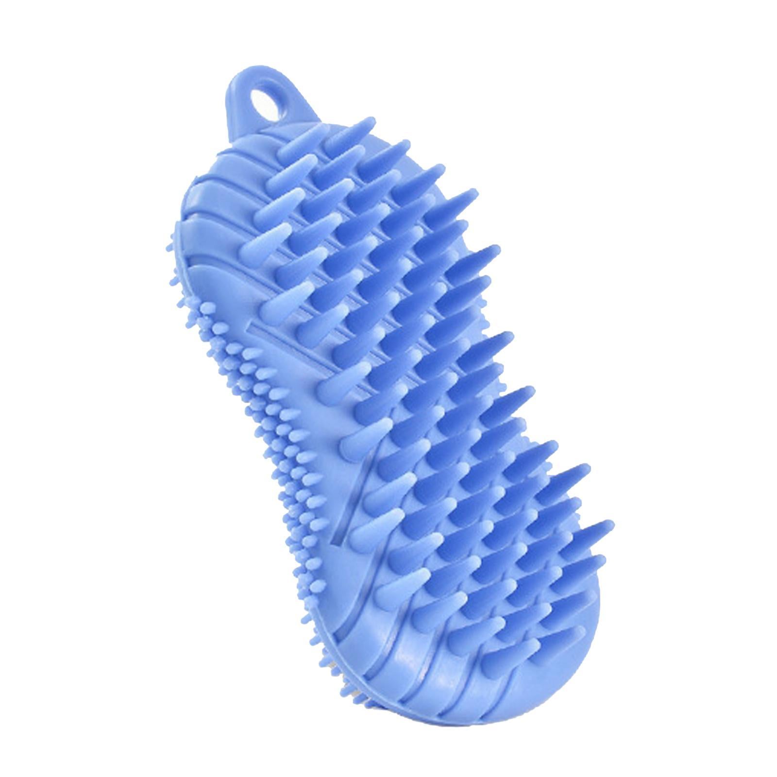 Silicone Bath Body Brush Exfoliating Scrub Brush Ultra Soft Texture Blue