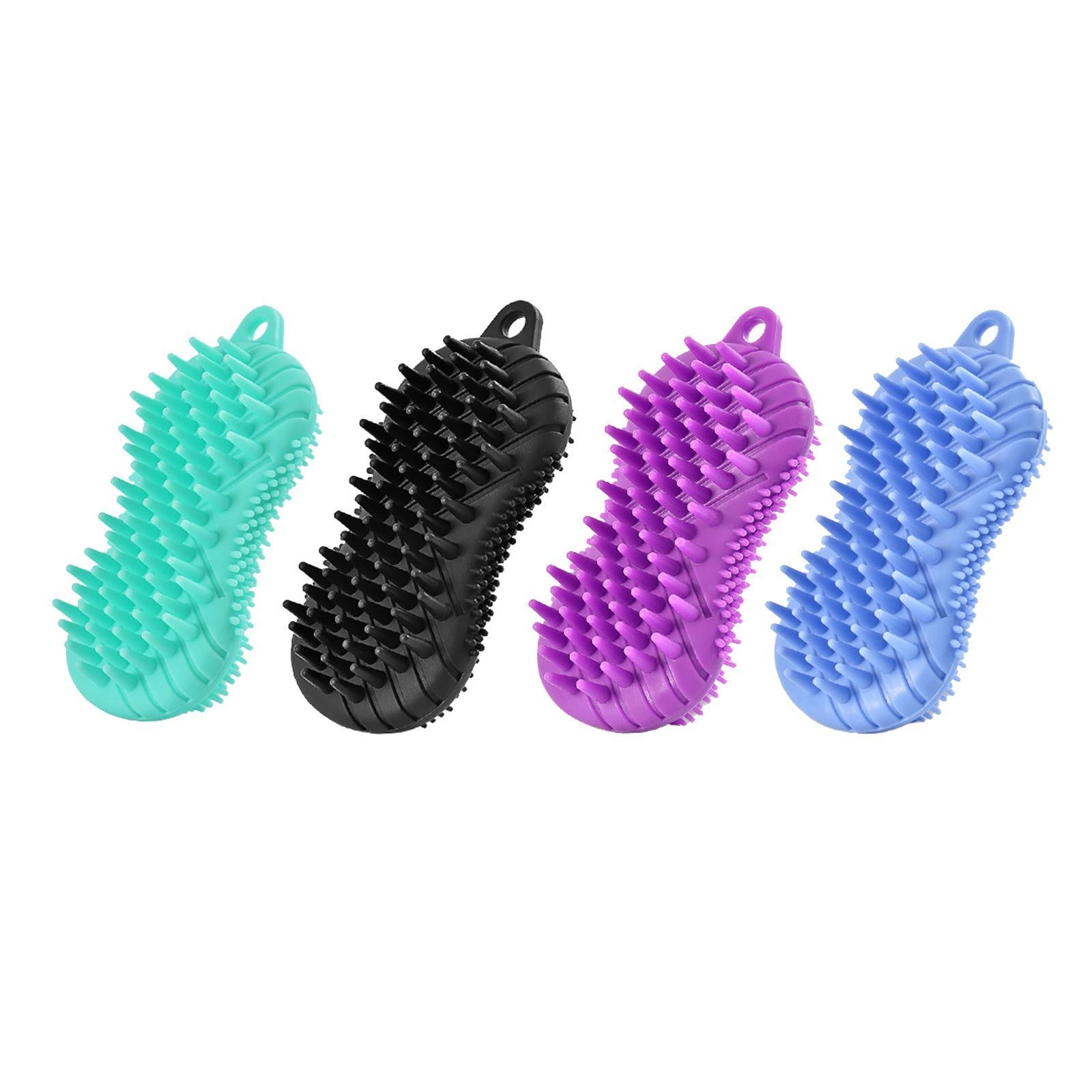 Silicone Bath Body Brush Exfoliating Scrub Brush Ultra Soft Texture Purple