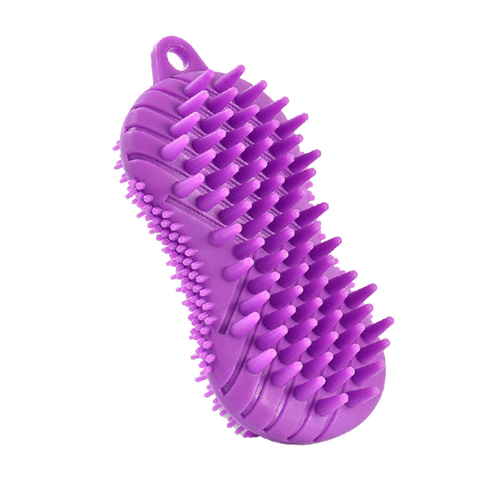 Silicone Bath Body Brush Exfoliating Scrub Brush Ultra Soft Texture Purple