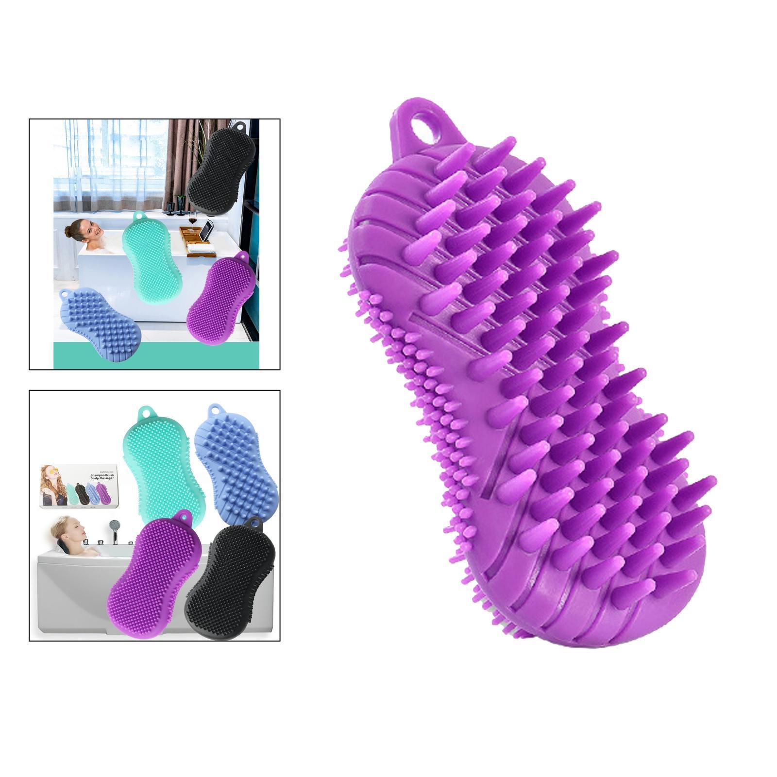 Silicone Bath Body Brush Exfoliating Scrub Brush Ultra Soft Texture Purple