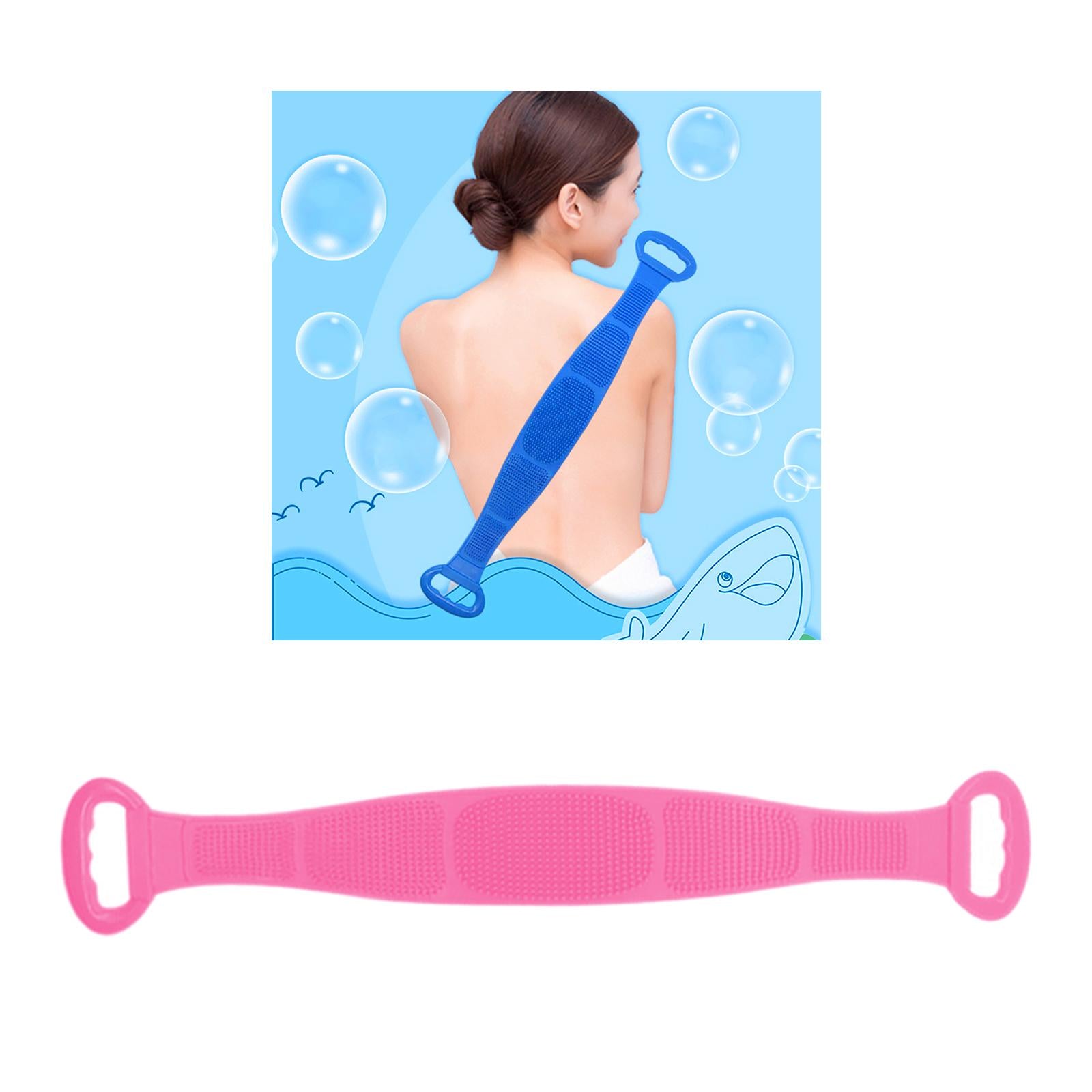 Body Scrubber Bath Shower Anti Mold Non Toxic Exfoliating Back Brush Cleaner Pink 680x110cm