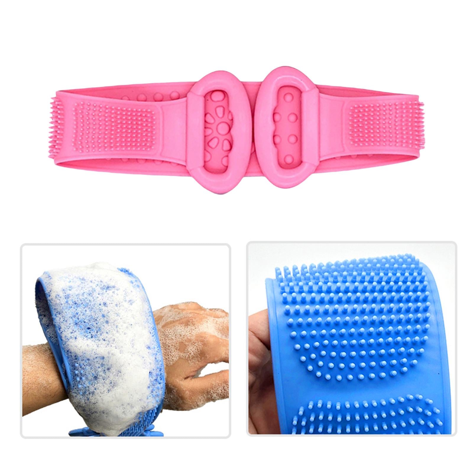 Body Scrubber Bath Shower Anti Mold Non Toxic Exfoliating Back Brush Cleaner Pink 680x110cm