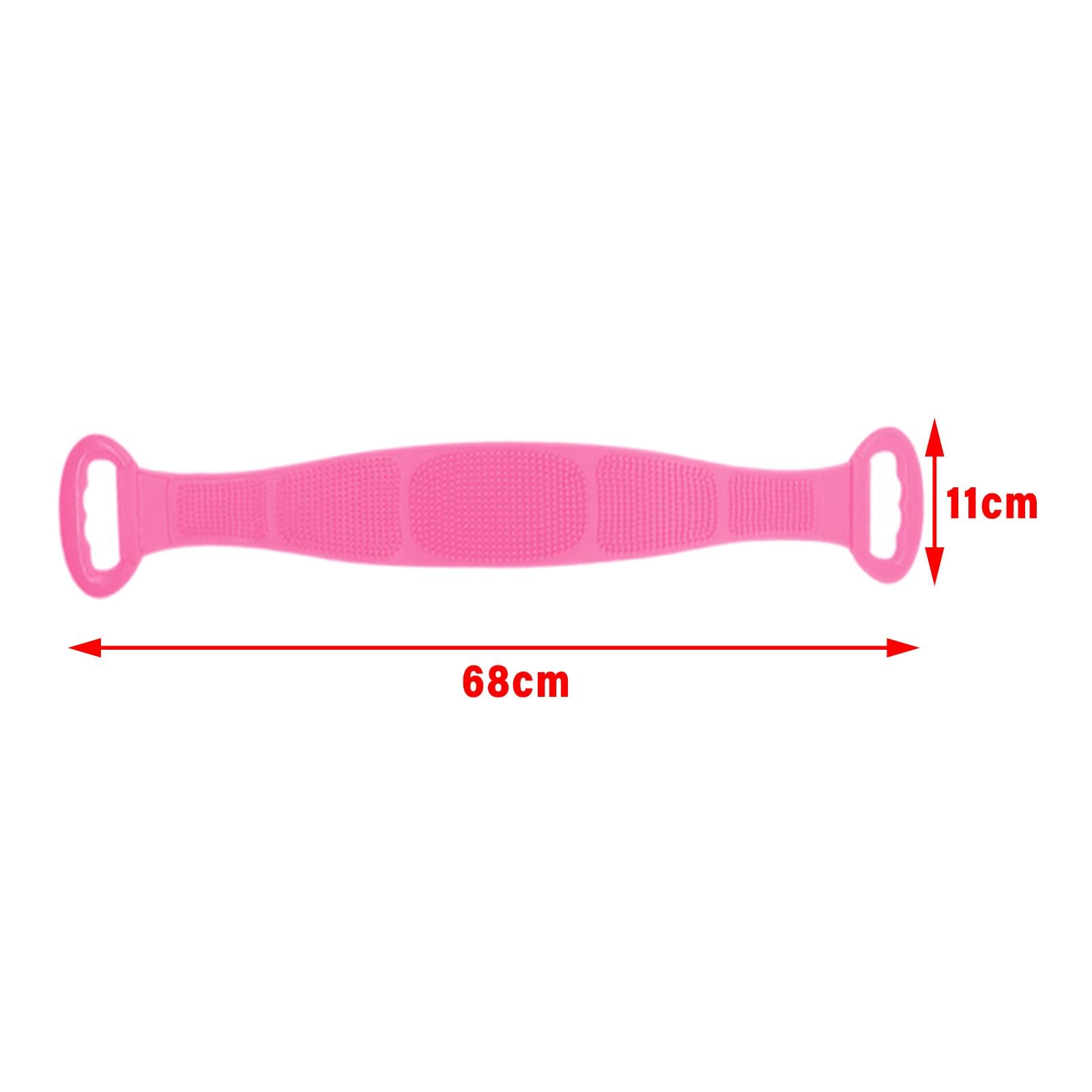 Body Scrubber Bath Shower Anti Mold Non Toxic Exfoliating Back Brush Cleaner Pink 680x110cm