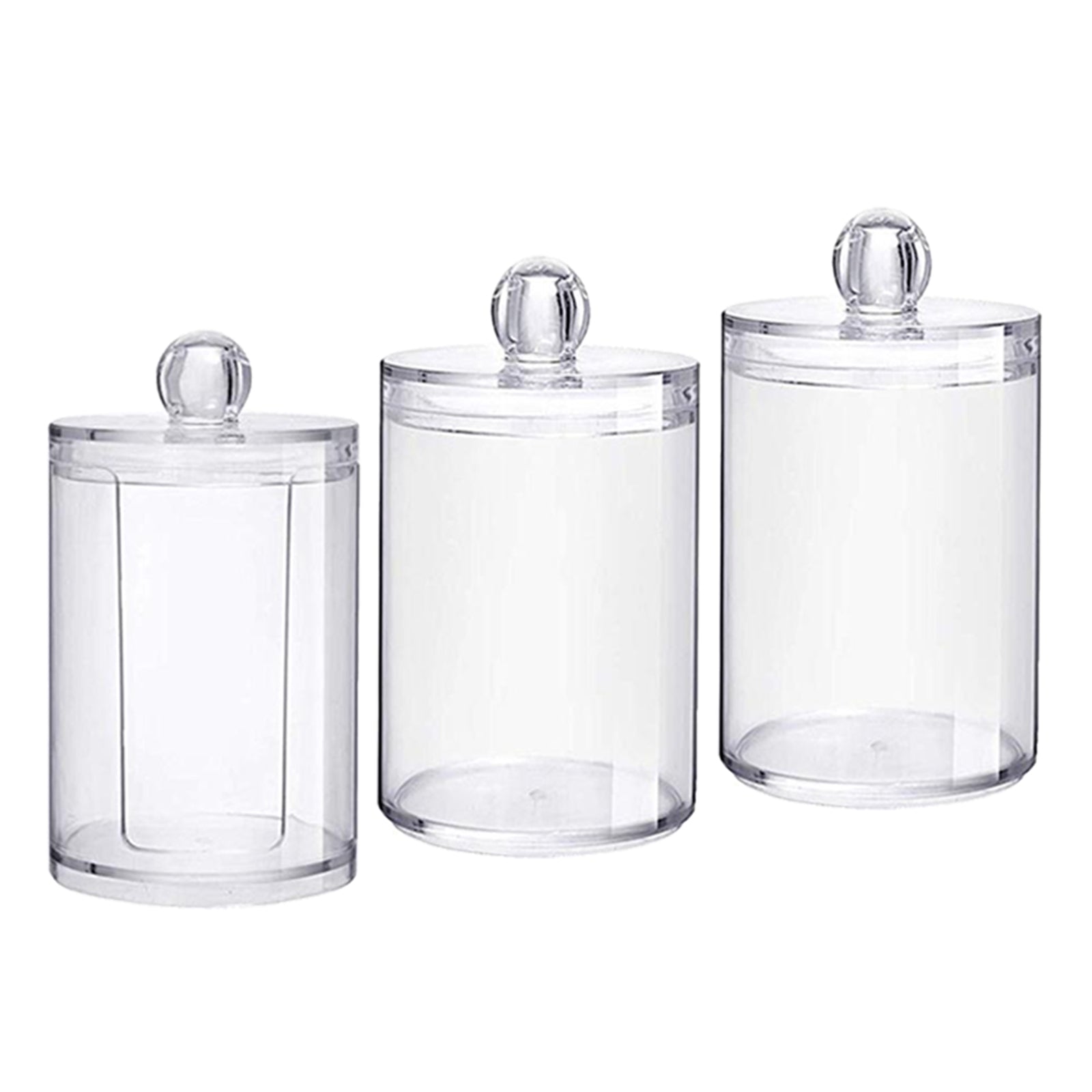 Clear Acrylic Cotton Pad Container for Cotton Swab Holder Organizer Style 3