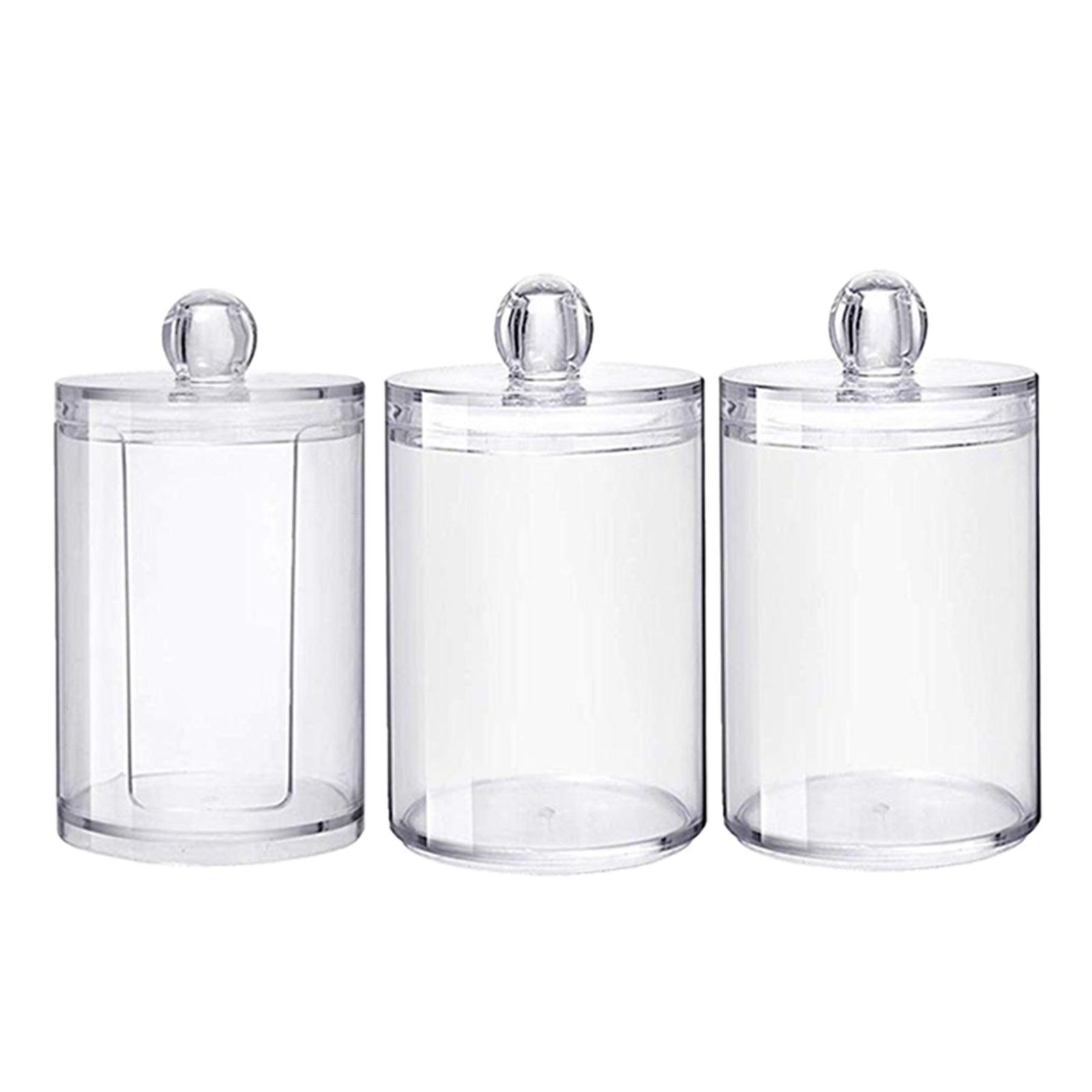 Clear Acrylic Cotton Pad Container for Cotton Swab Holder Organizer Style 3