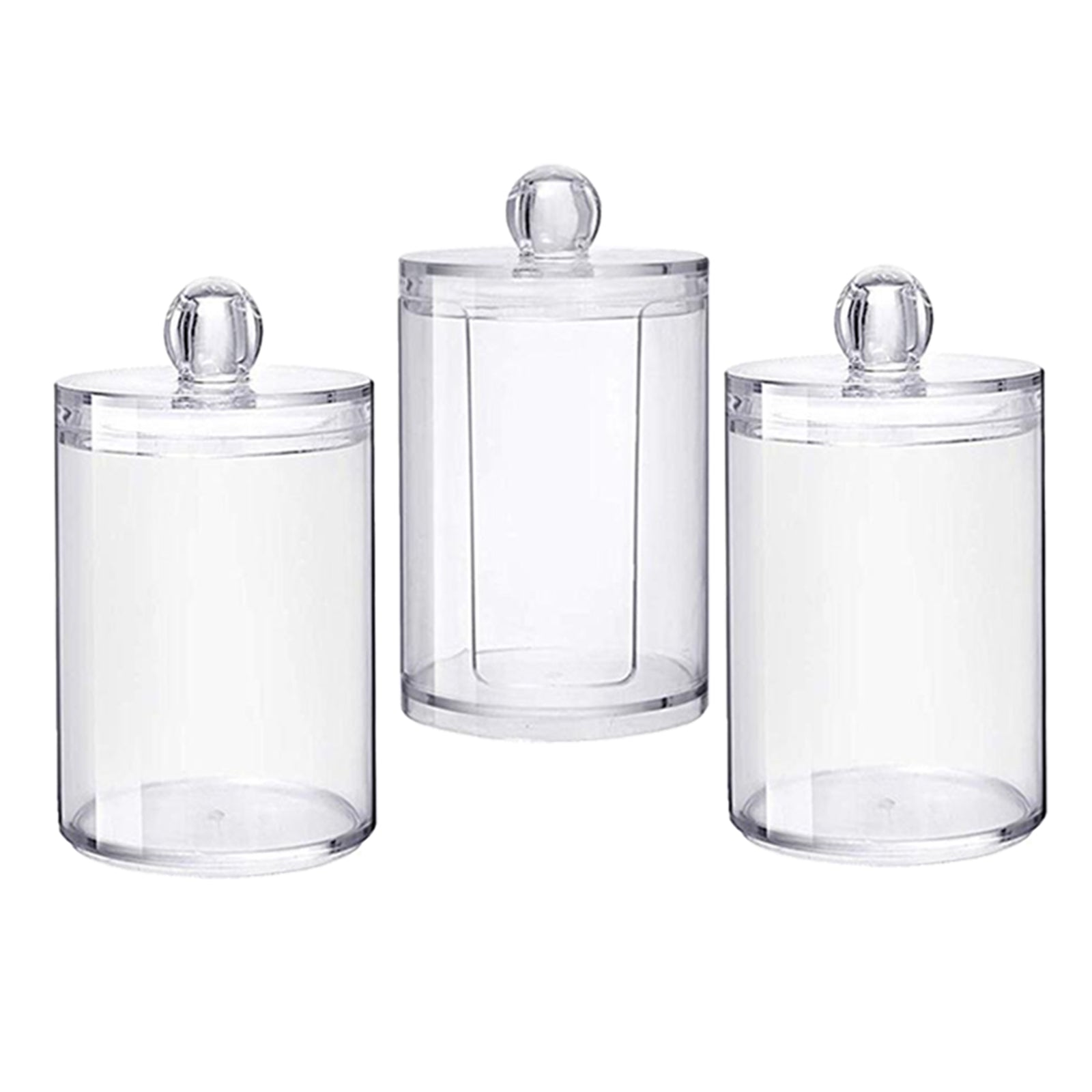 Clear Acrylic Cotton Pad Container for Cotton Swab Holder Organizer Style 3