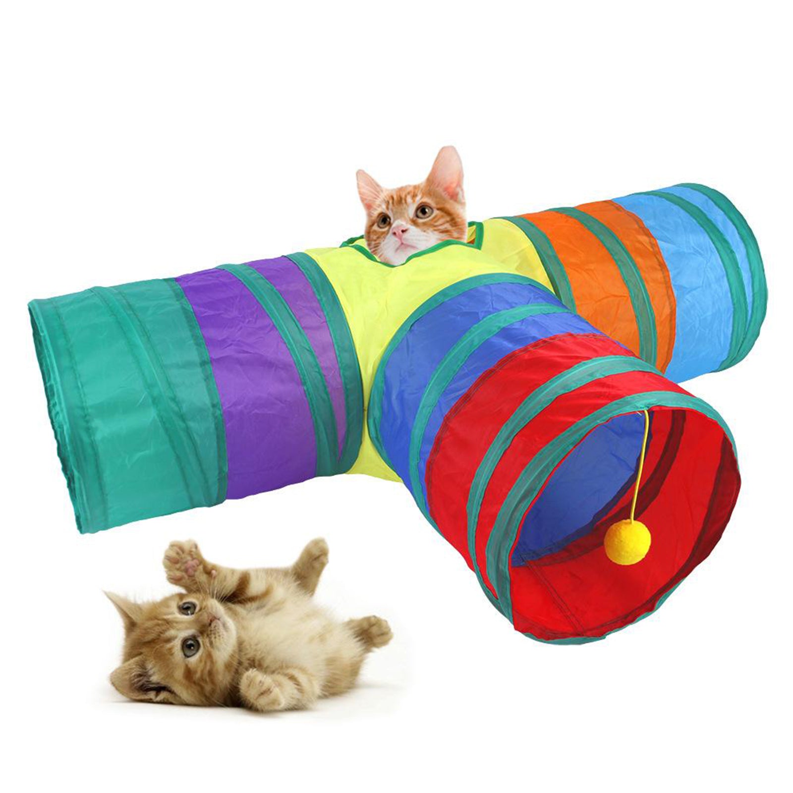 Cat Tunnel Crawl Tube Kids Kitten Rabbit Tunnels Interactive Climbing Toy