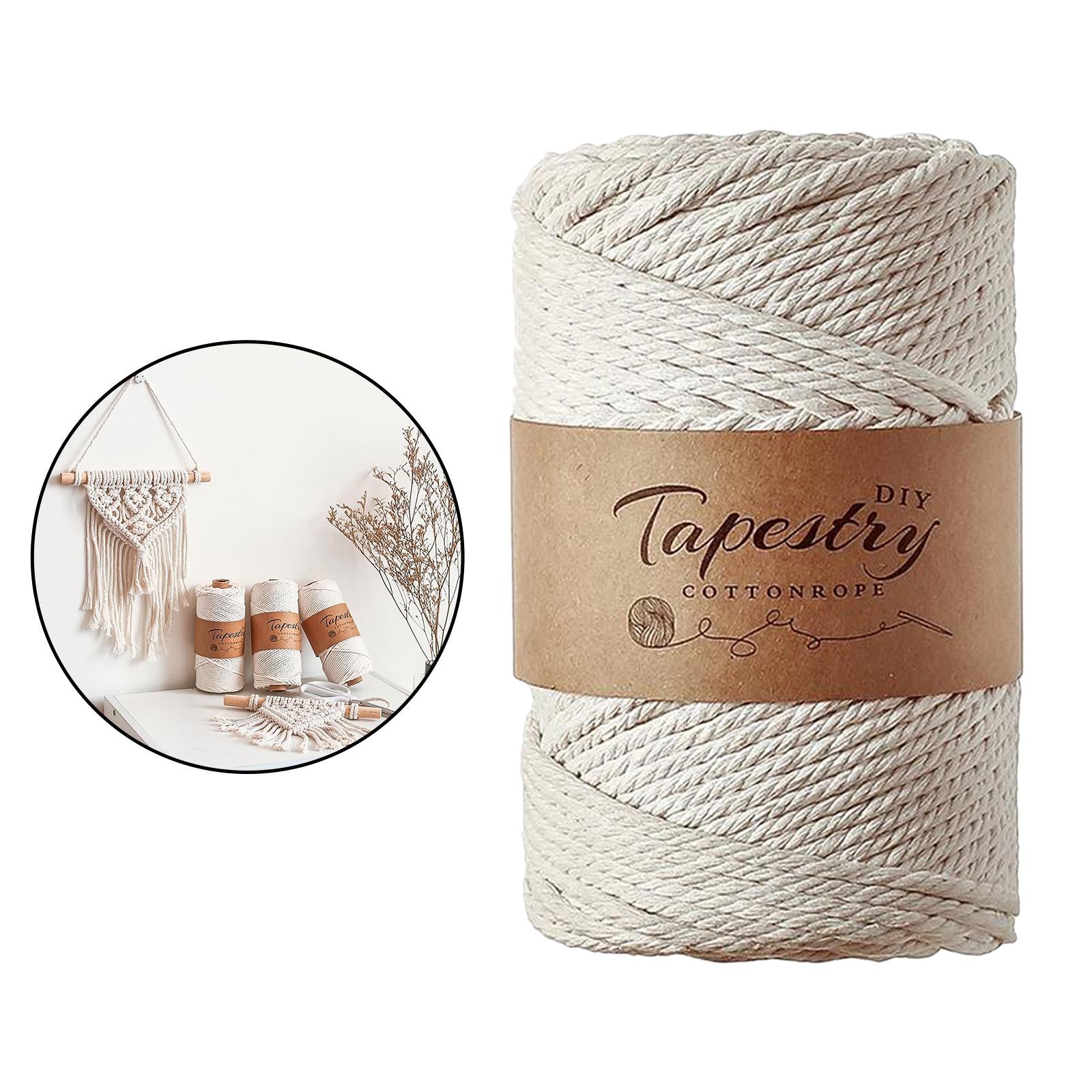 Cotton Twisted Cord DIY Macrame String Rope Textile Accessories 5mm-100m