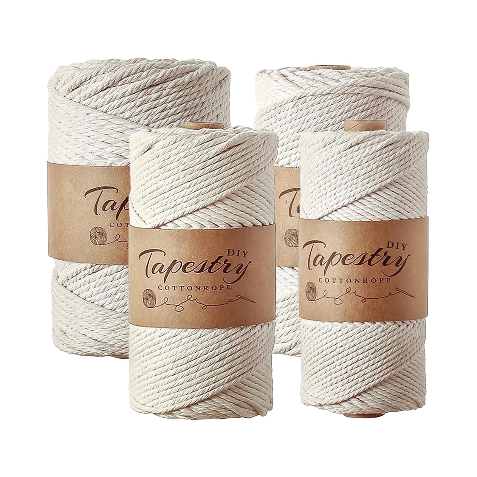 Cotton Twisted Cord DIY Macrame String Rope Textile Accessories 5mm-100m