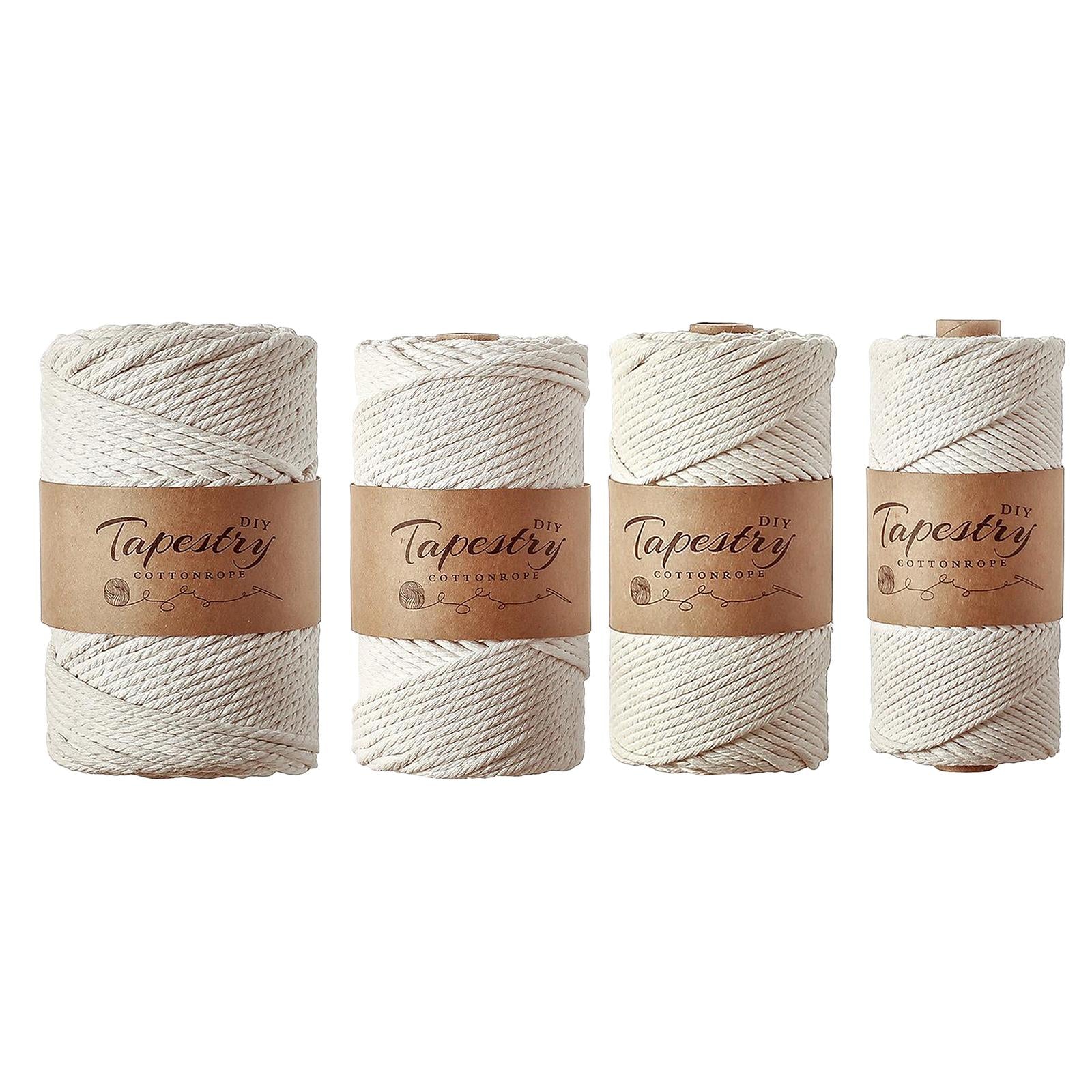 Cotton Twisted Cord DIY Macrame String Rope Textile Accessories 5mm-100m