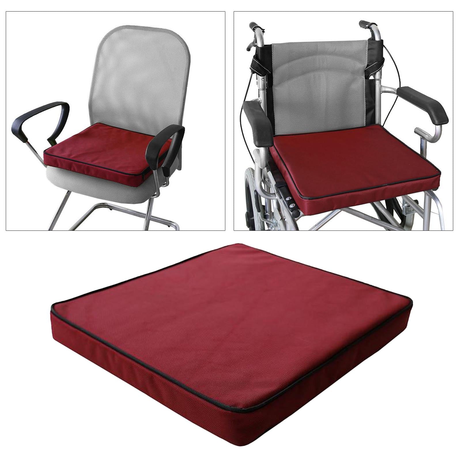 Memory Foam Wheelchair Seat Cushion Car Cushion Pad w/ Washable Cover Red