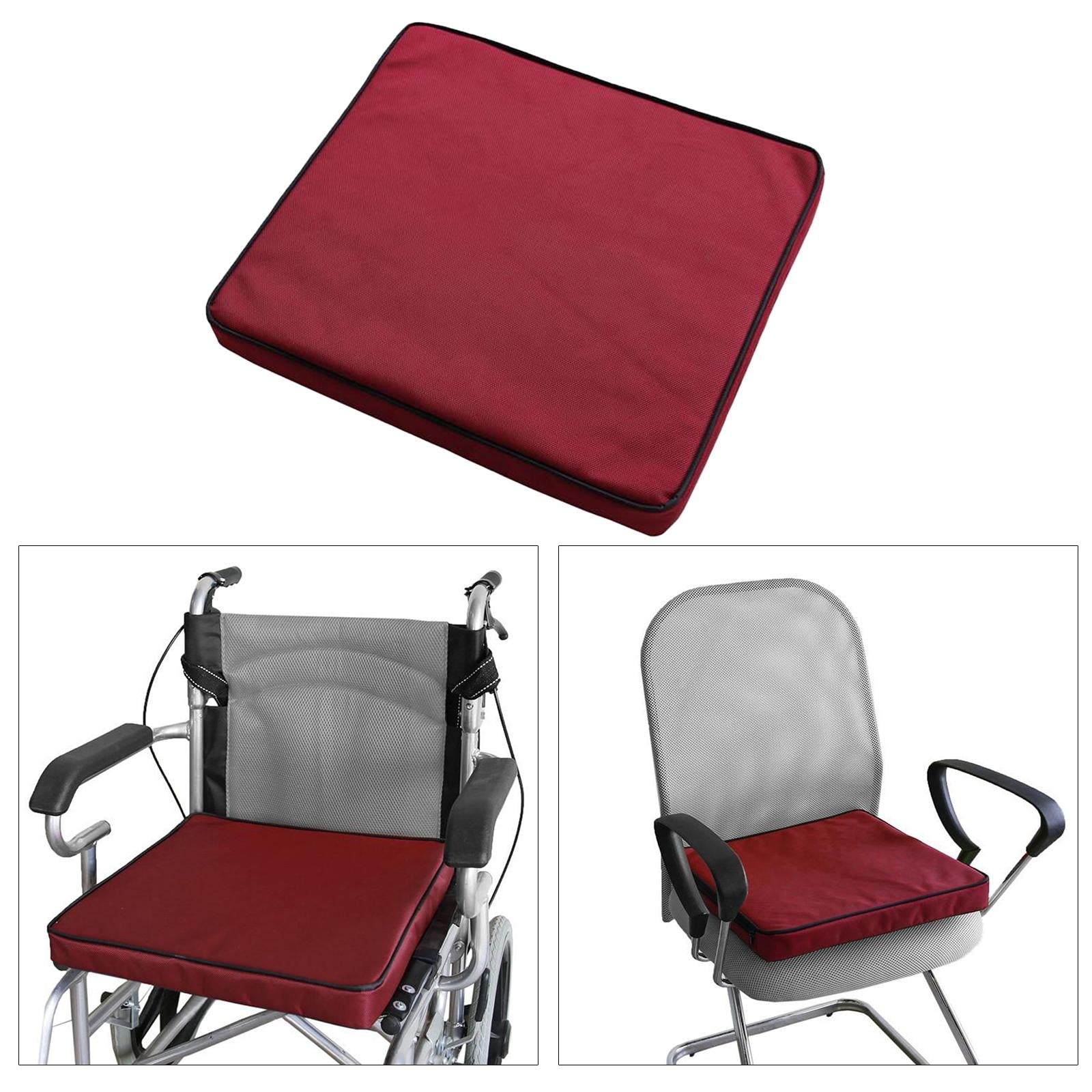 Memory Foam Wheelchair Seat Cushion Car Cushion Pad w/ Washable Cover Red