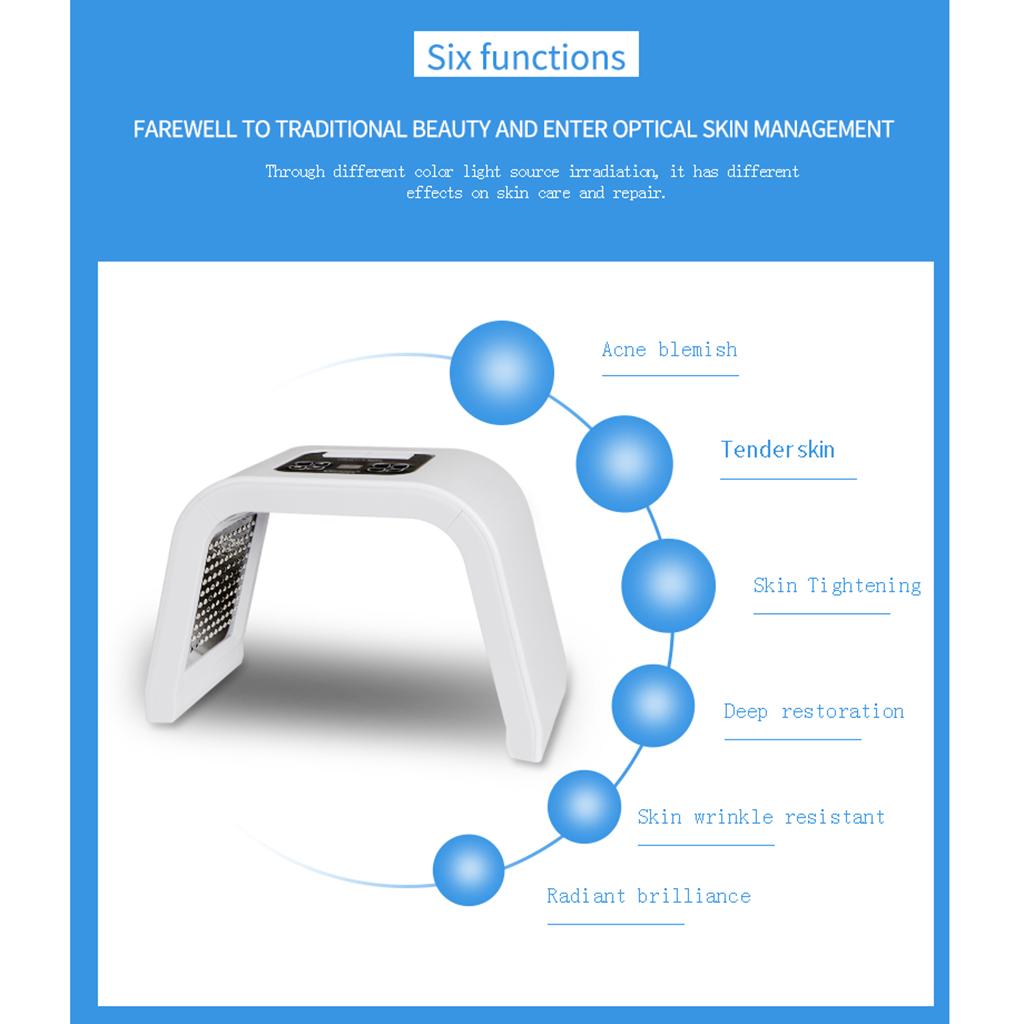 7 Colors PDT LED Light Photon Therapy Face Mask Rejuvenation Facial Home Use