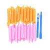 18Pcs Hair Curlers Heatless Spiral Curls DIY Styling Kit  Pink Orange