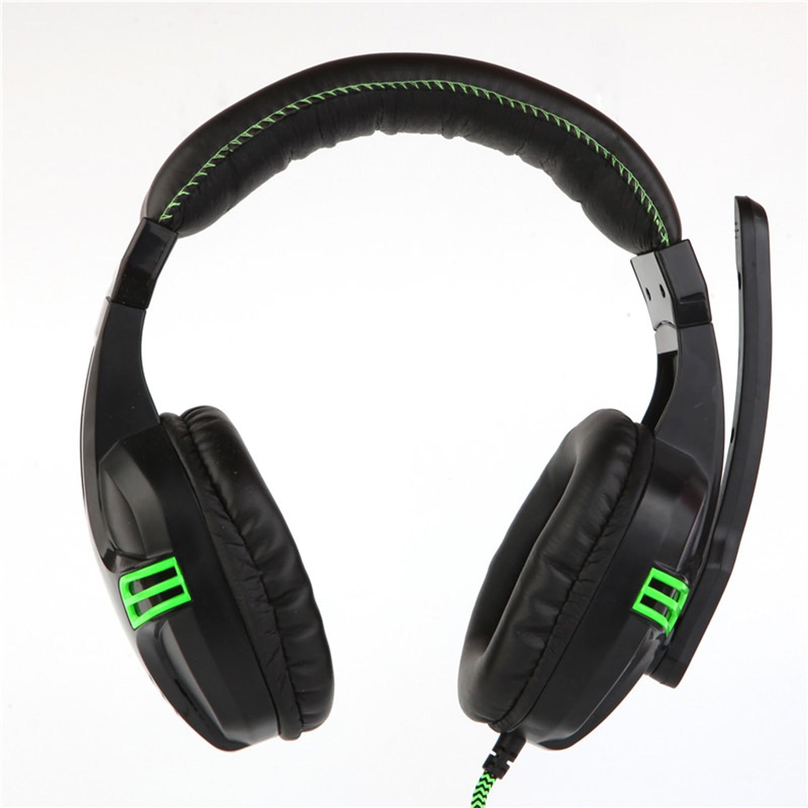 3.5mm Stereo Gaming Headset Wired Headphone with Mic Noise Cancelling Black