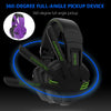 3.5mm Stereo Gaming Headset Wired Headphone with Mic Noise Cancelling Purple