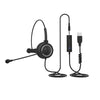 USB Wired Headphone with Mic for School Office Call Center Business Black