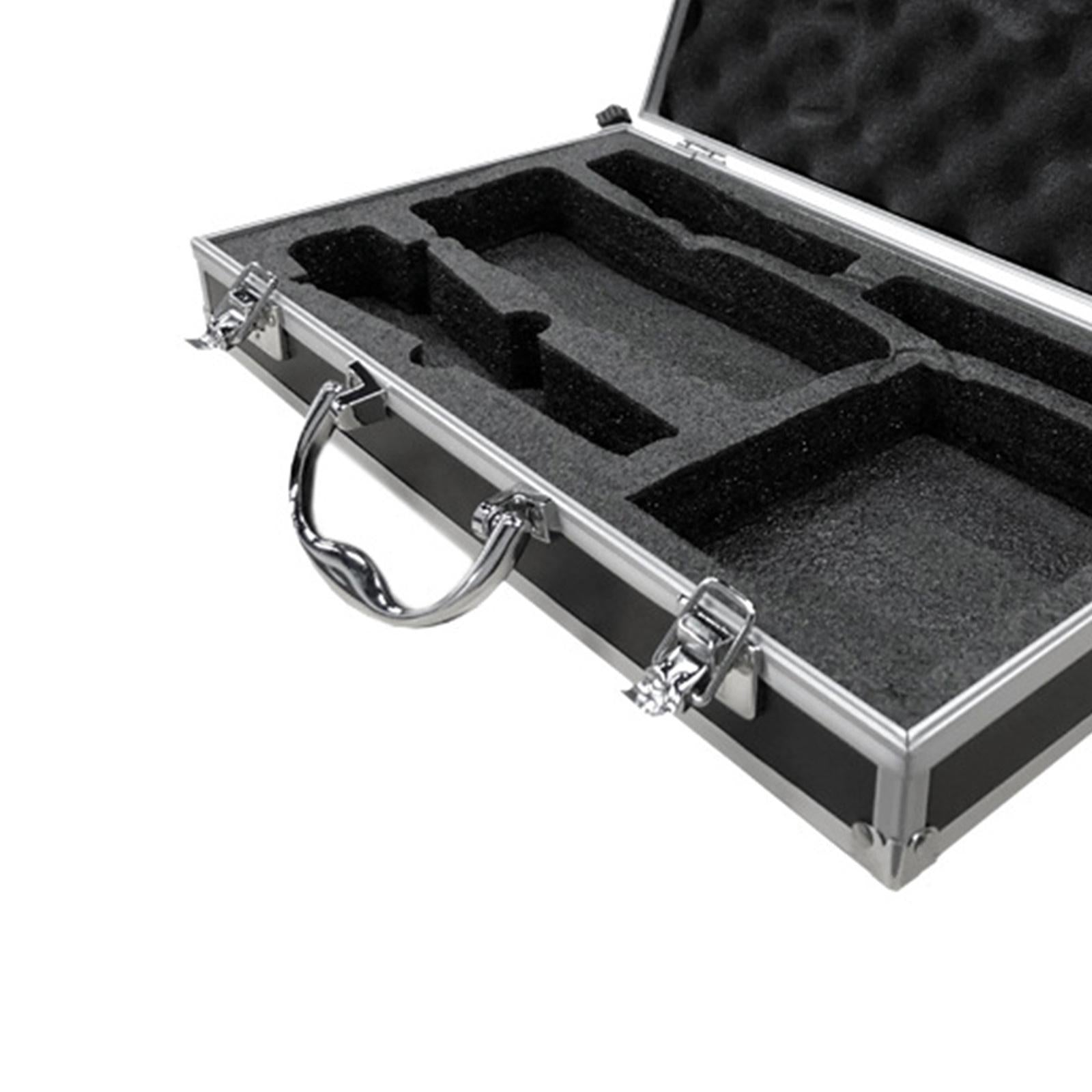 Wireless Microphone Carrying Case Hard Shell Suitcase Mixer Accessories