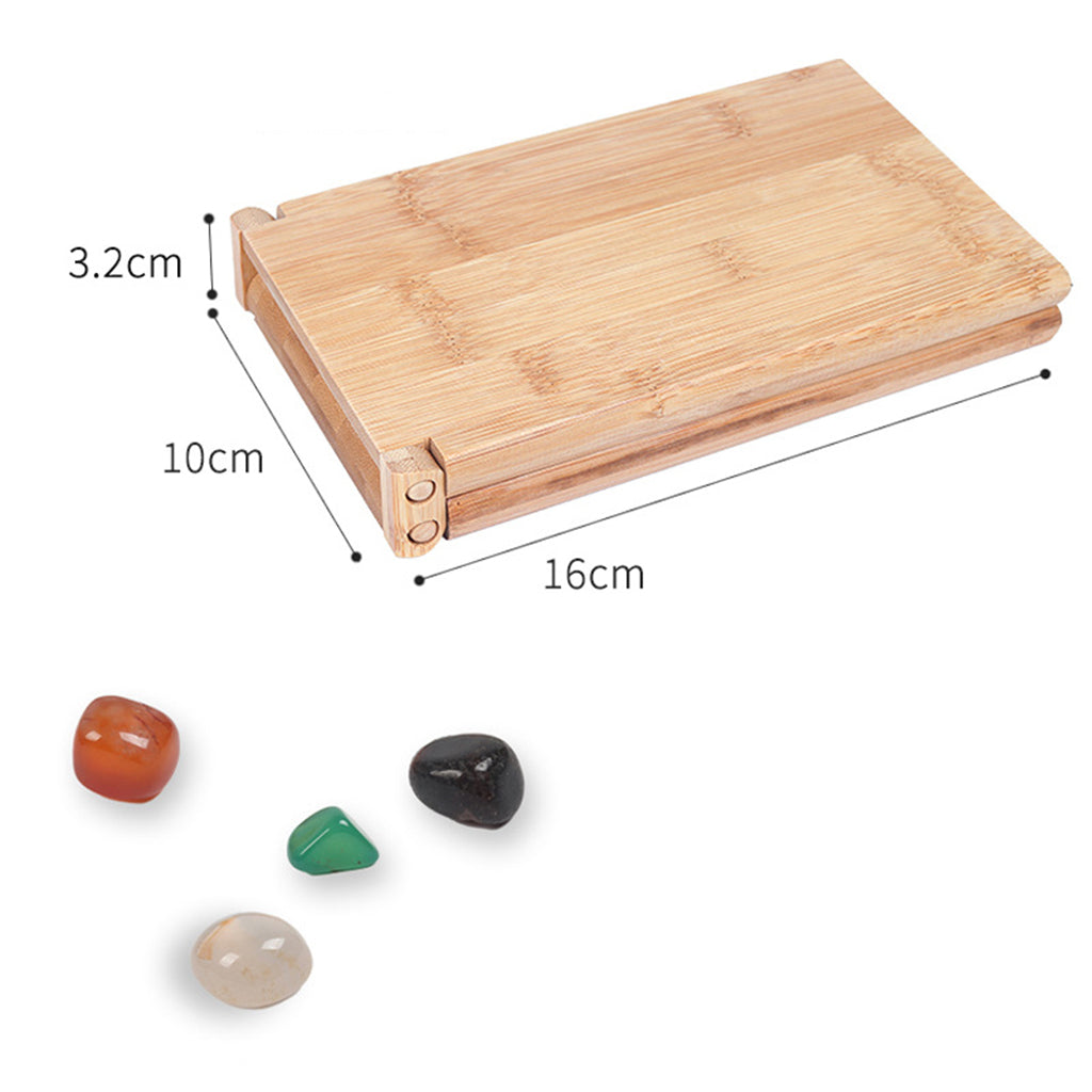 Foldable Wooden Mancala Board Game Colorful Stones for Kids Adults Durable