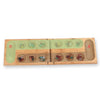 Foldable Wooden Mancala Board Game Colorful Stones for Kids Adults Durable