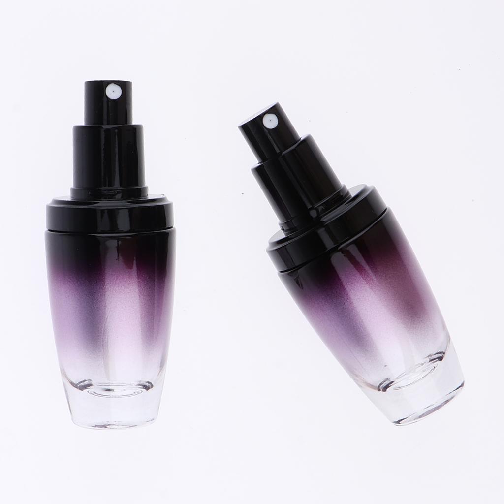 2Pcs Glass Perfume Empty Bottle Atomizer Pump Sprayer Refillable Travel 30ML