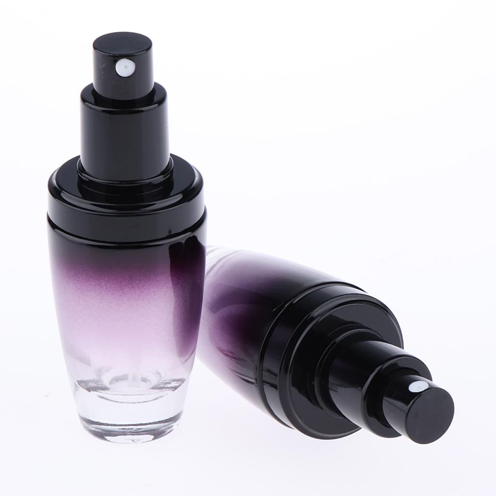 2Pcs Glass Perfume Empty Bottle Atomizer Pump Sprayer Refillable Travel 30ML