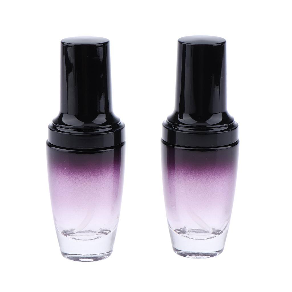 2Pcs Glass Perfume Empty Bottle Atomizer Pump Sprayer Refillable Travel 30ML