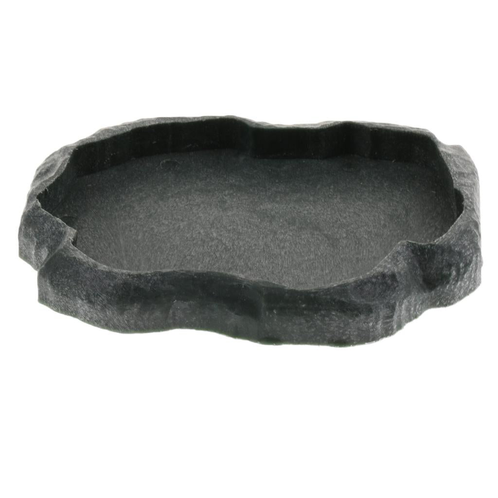 Reptile Tortoise Feeding Bowl Food Water Dish Food Tray Basin Atrovirens