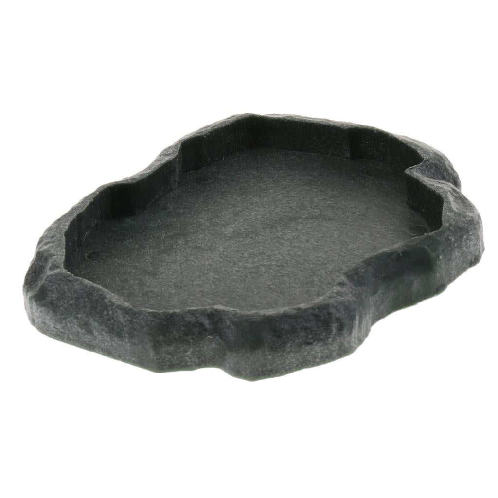 Reptile Tortoise Feeding Bowl Food Water Dish Food Tray Basin Atrovirens