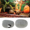 Reptile Hide Cave Decor Aquarium Turtle Hole Basking Stone Platform M