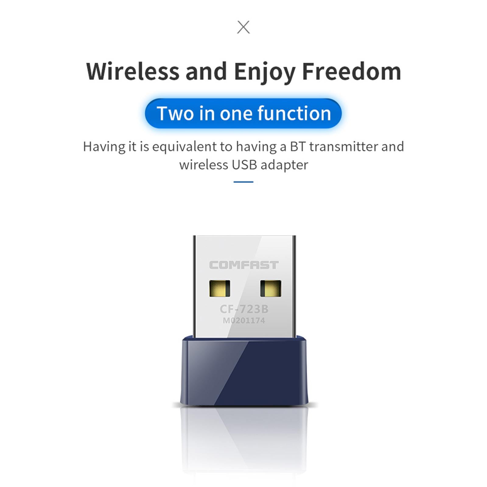 Mini Wireless USB WiFi Bluetooth Card Receiver WLAN Adapter for PC Laptop