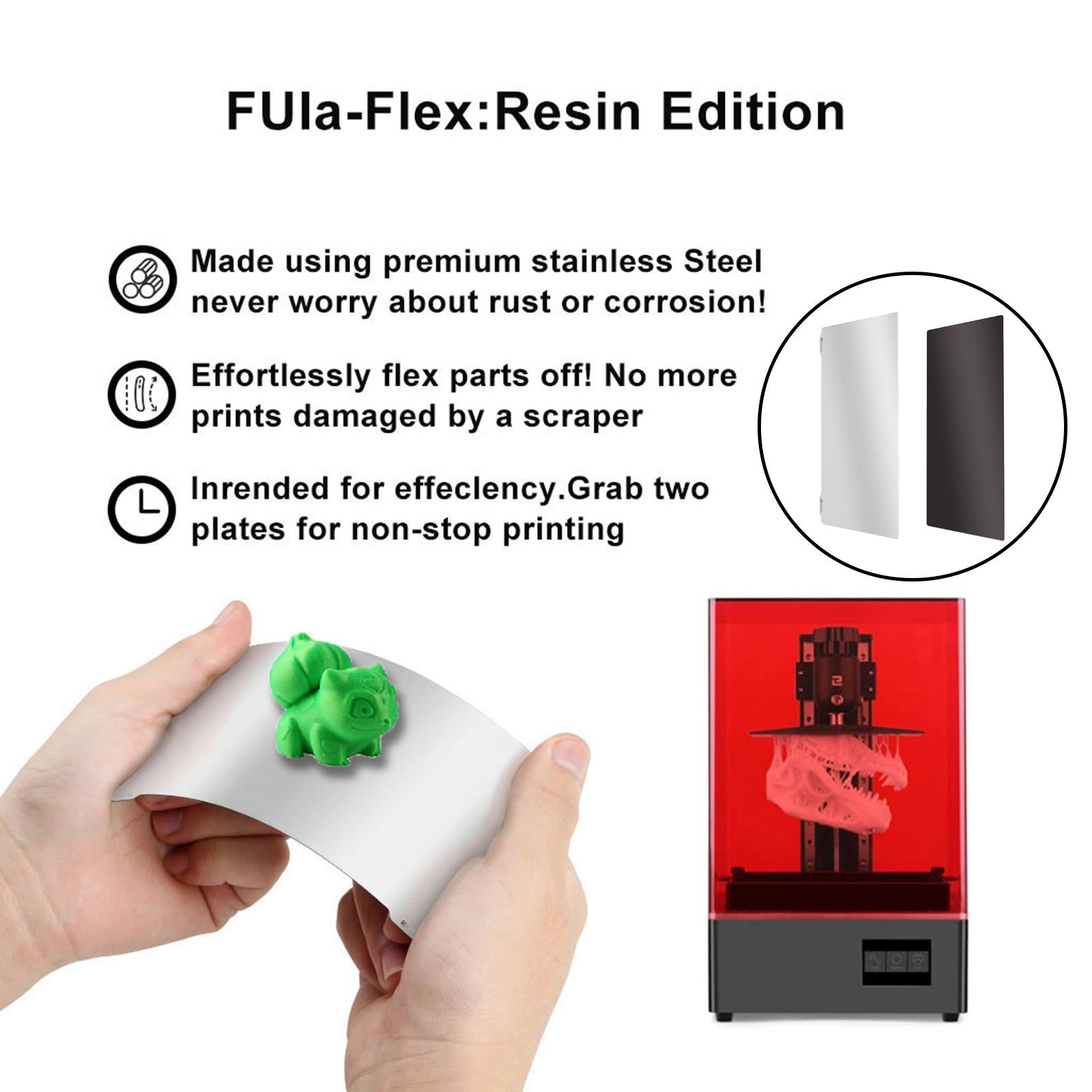 3D Printer 196X126mm SLA/DLP Resin Light-Cured Flex Plate Magnetic Sheet