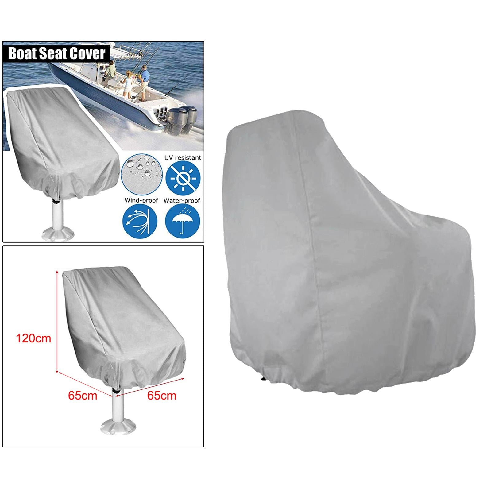 Large Boat Folding Waterproof Yacht Seat Cover Fits Colors Silver