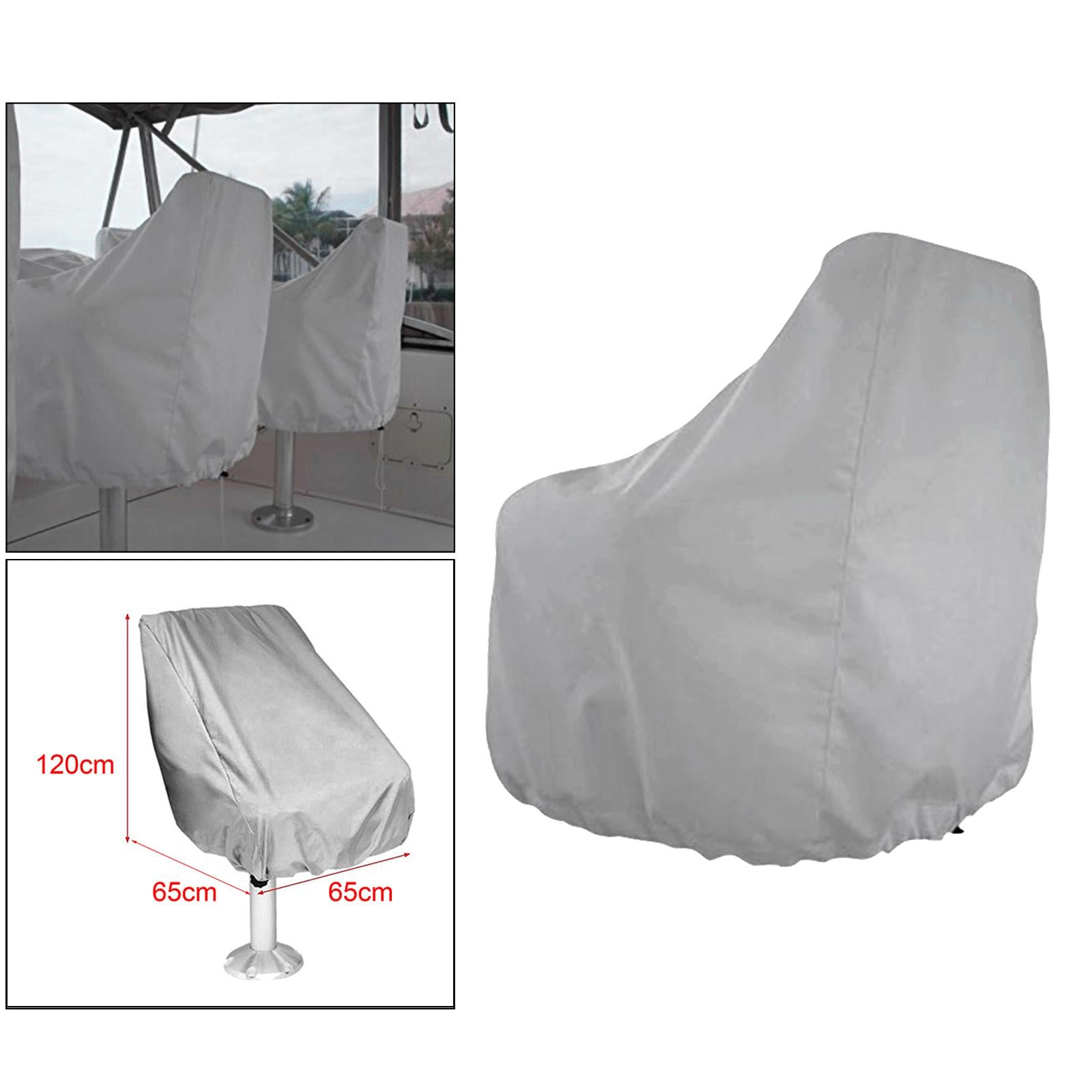 Large Boat Folding Waterproof Yacht Seat Cover Fits Colors Silver