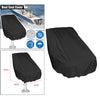 Large Boat Folding Waterproof Yacht Seat Cover Fits Colors Black