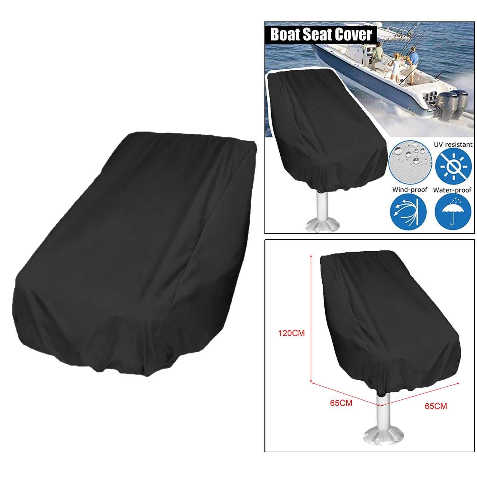 Large Boat Folding Waterproof Yacht Seat Cover Fits Colors Black