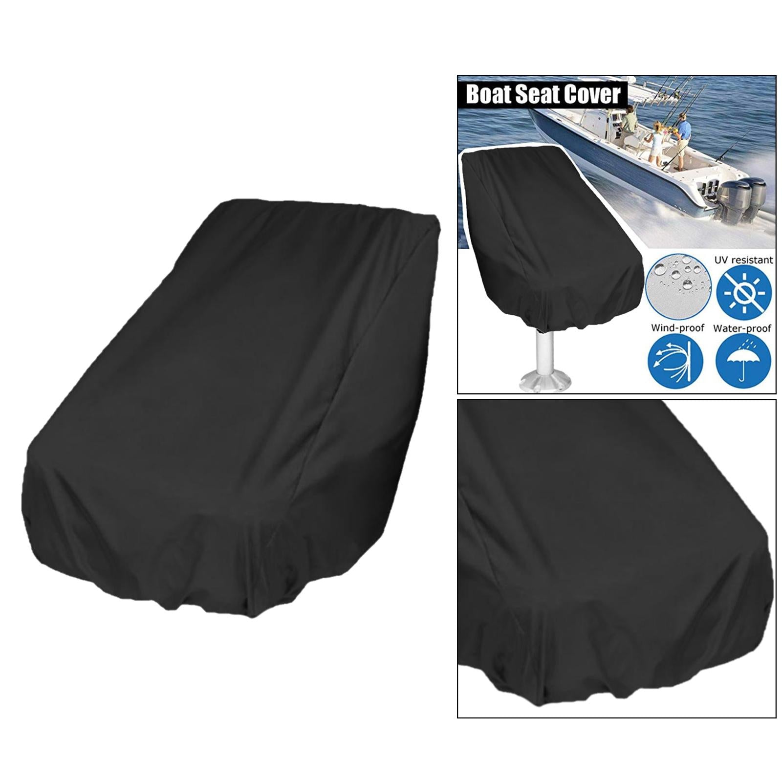 Large Boat Folding Waterproof Yacht Seat Cover Fits Colors Black