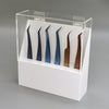 Eyelash Extension Storage Box Tweezer Organizer Case Stand Holder Pure White