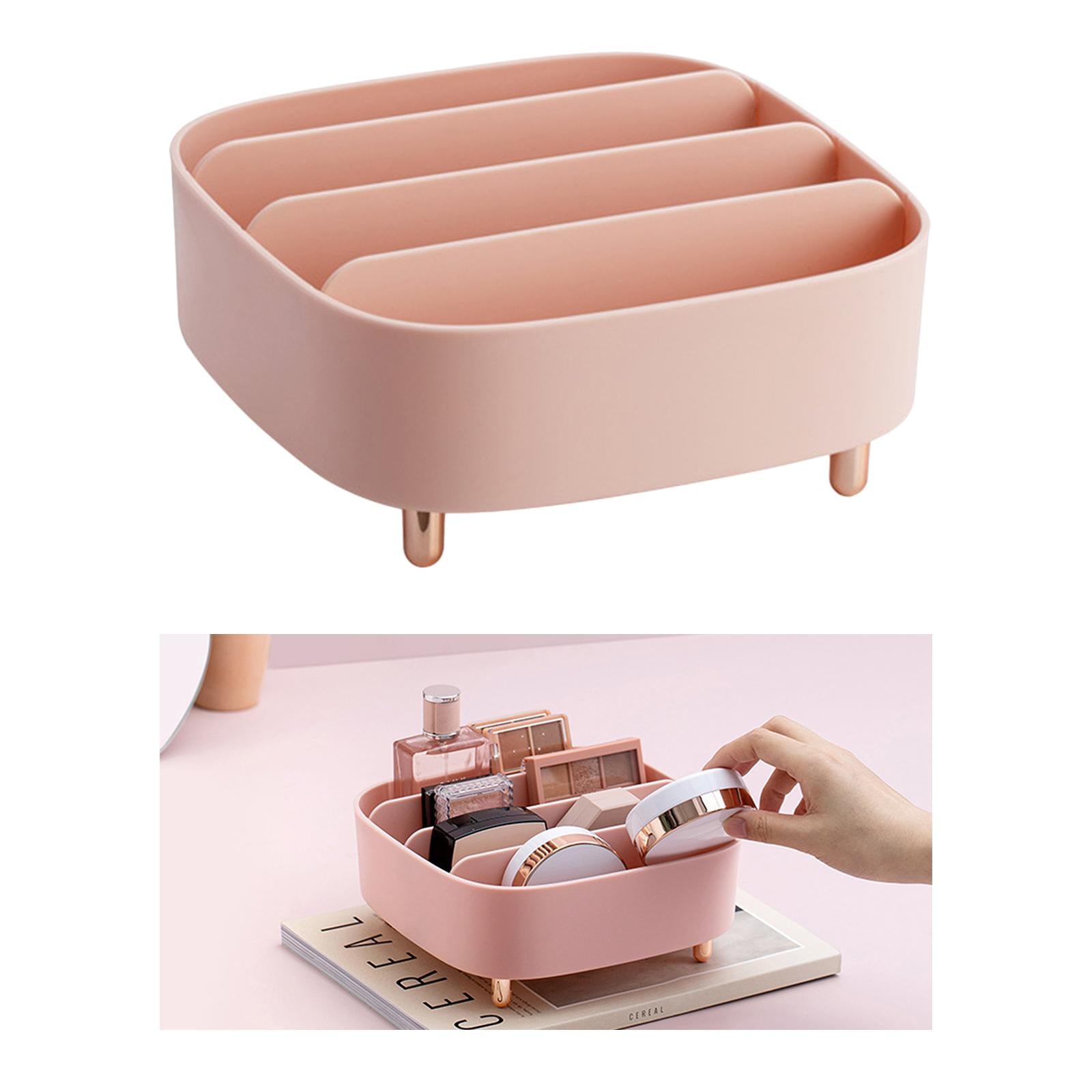 Multiuse PP Desktop Makeup Drawer Eye Shadow Cosmetic Holder Pink