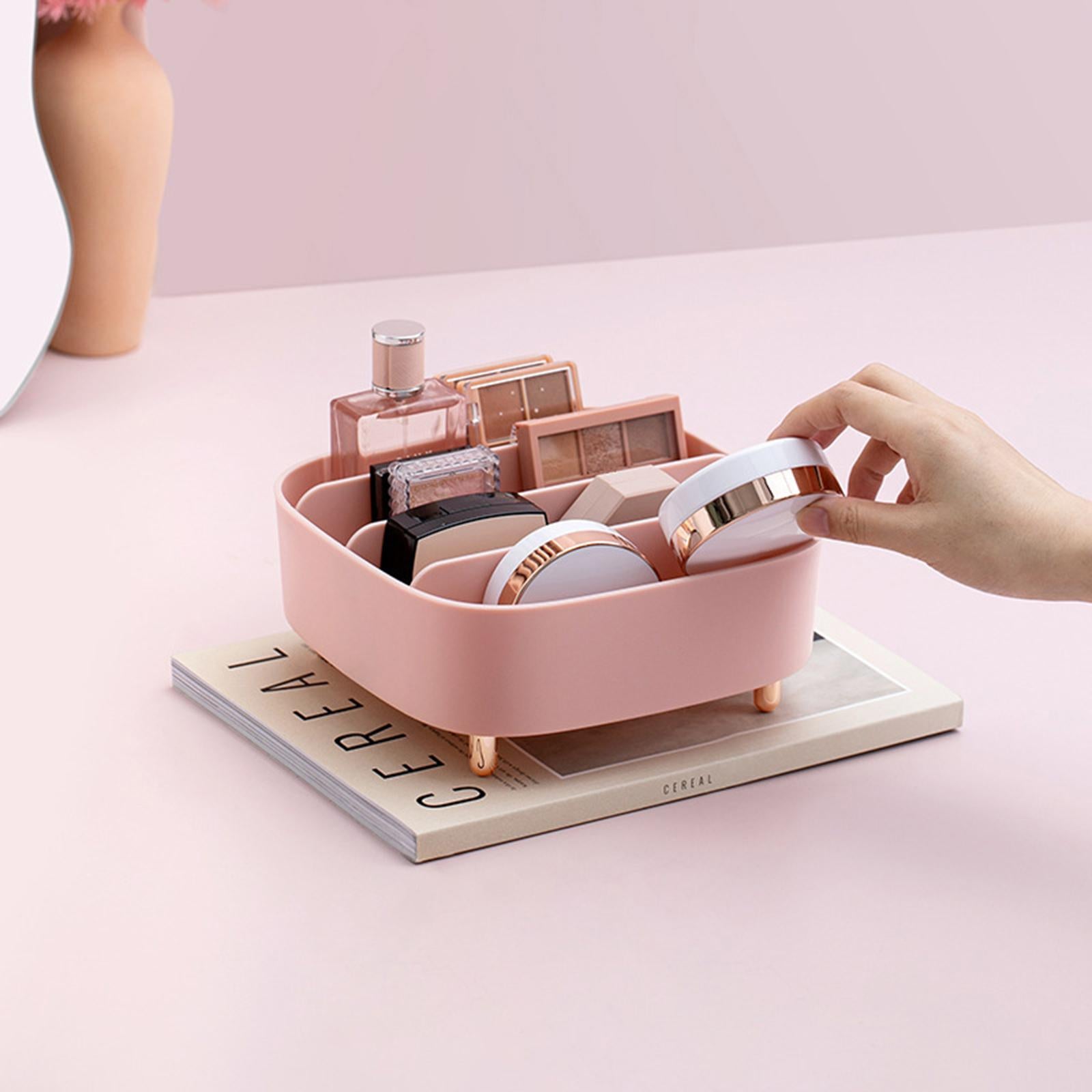 Multiuse PP Desktop Makeup Drawer Eye Shadow Cosmetic Holder Pink