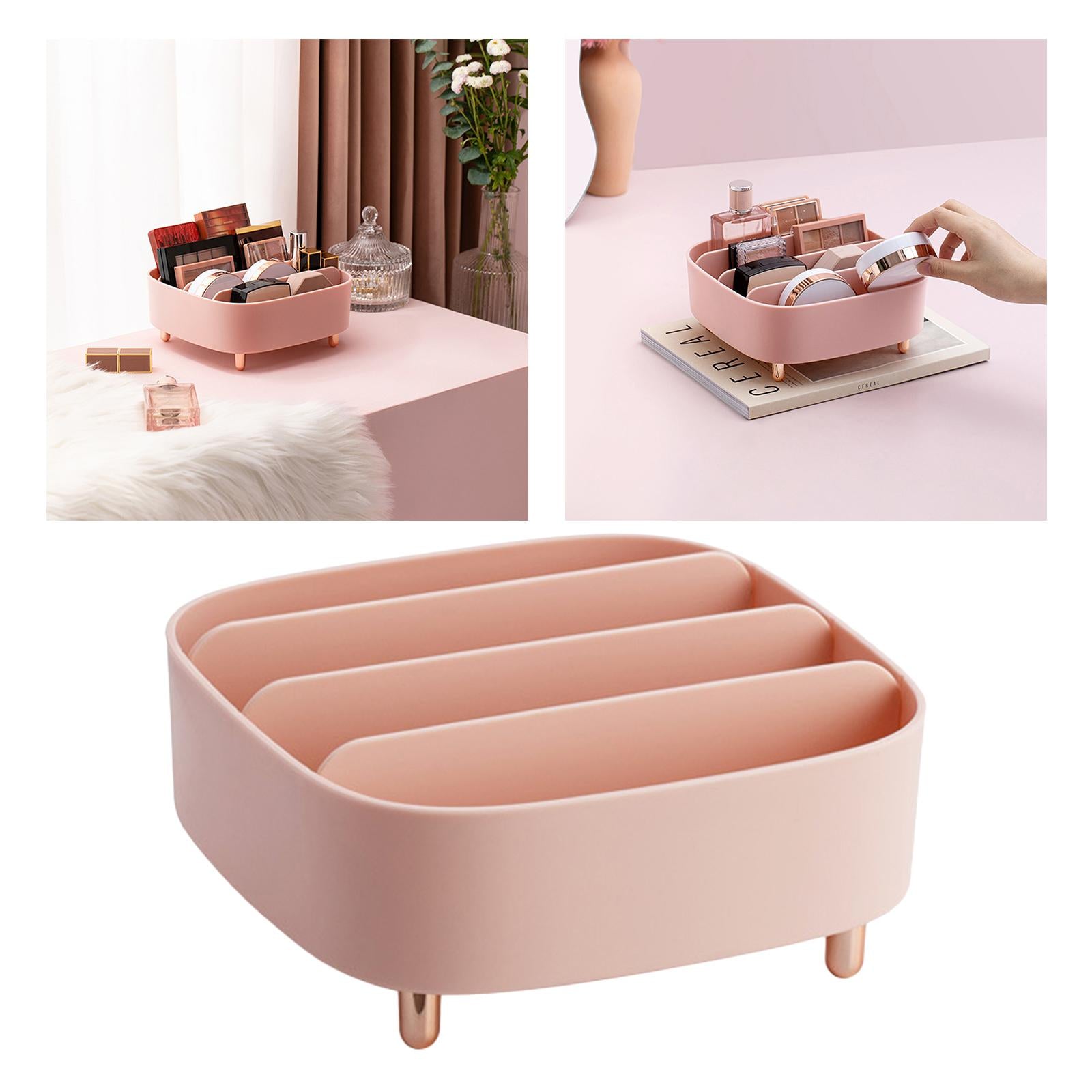 Multiuse PP Desktop Makeup Drawer Eye Shadow Cosmetic Holder Pink